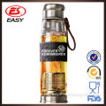 EG300 New creative product custom food grade tea beverage glass bottle with bottom filter